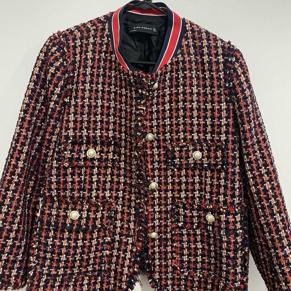 ZARA Multi-Colored Tweed Jacket